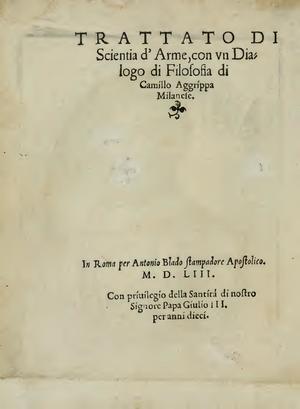 Trattato di Scientia d'Arme, con vn Dialogo di Filosofia (Camillo Agrippa) 1553.pdf